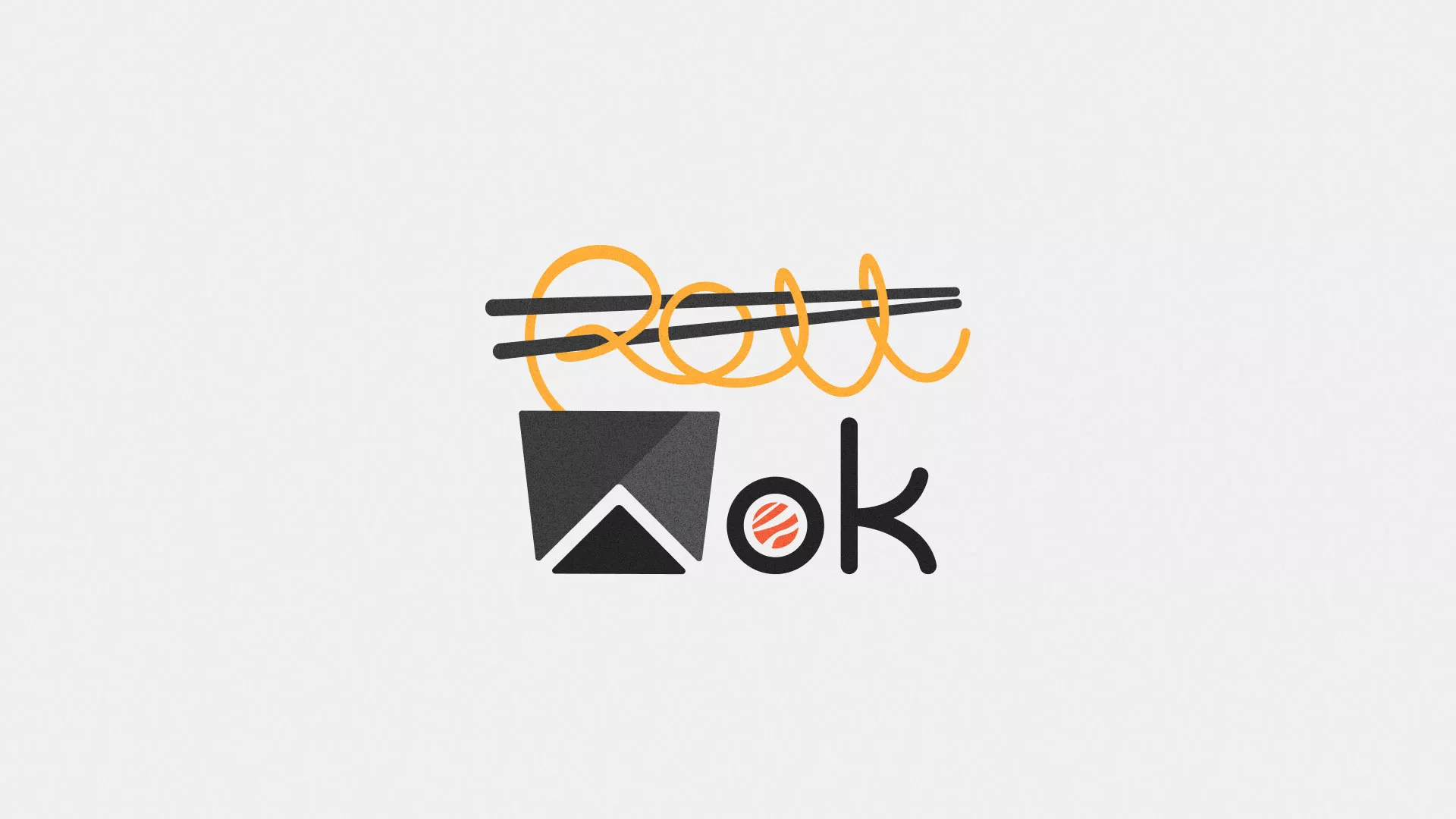 Разработка логотипа суши-бара «Roll Wok Club» в Нефтекамске
